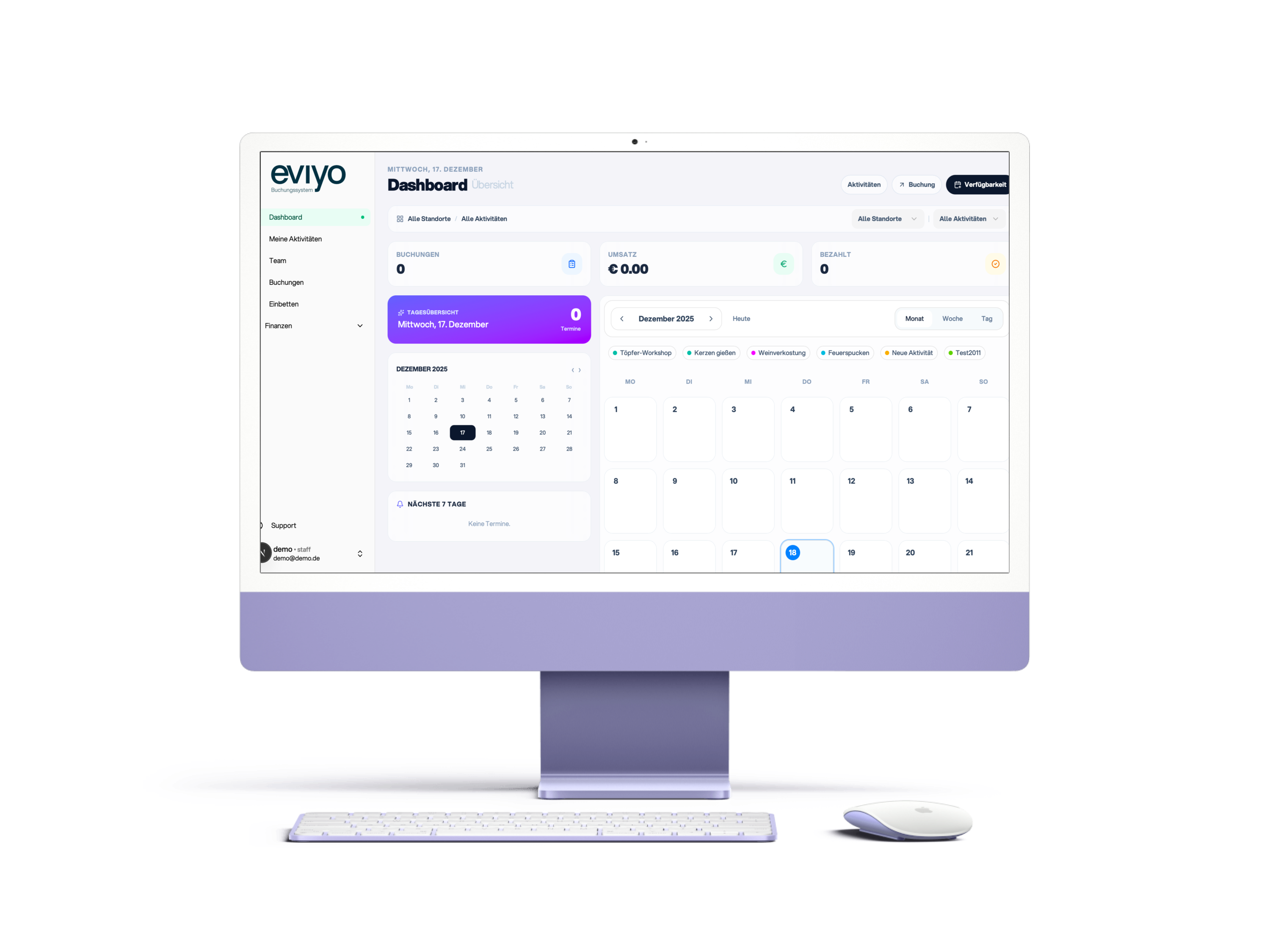 eviyo Dashboard